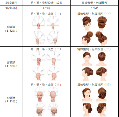 美髮乙級證照考試包頭示範